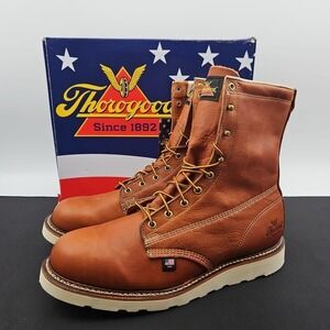 Thorogood American "Heritage 8″ "Tobacco" Plain Toe Work Boots Men's Size 13EE